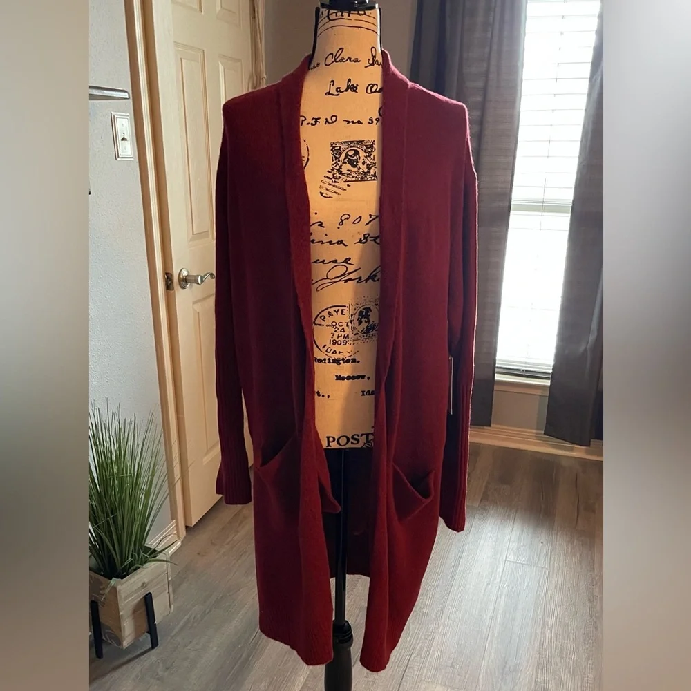 Sold - Sold - NWT- Treasure & Bond Deep Red/Orange Open Front - Picture 3 of 15